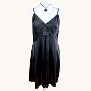 Sears Black Slip Dress Lingerie (40, L)